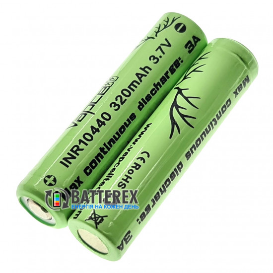 Акумулятор 10440 AAA Li-ion 3.7V Vapcell INR 320mah 3A без плати захисту