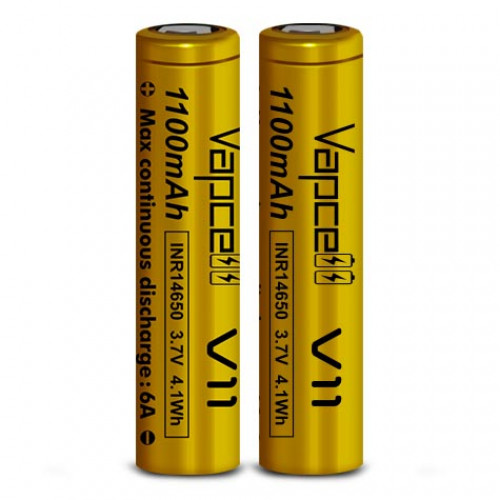 14650 Vapcell INR V11 1100mah 3.7V 6A без захисту