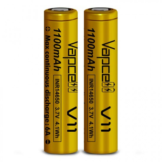 Акумулятор 14650 Vapcell INR V11 1100mah 3.7V 6A без плати захисту