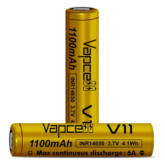 Акумулятор 14650 Vapcell INR V11 1100mah 3.7V 6A без плати захисту
