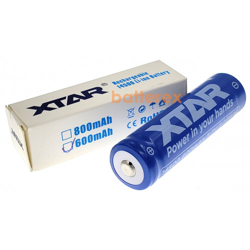 14500 XTAR 600mah 3,7V 2A Protected (с защитой)