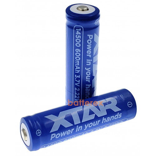 14500 XTAR 600mah 3,7V 2A Protected (с защитой)