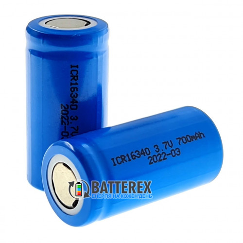 16340 CR123A Batimex 700mah 3.7V 1.4A Flat Top без захисту