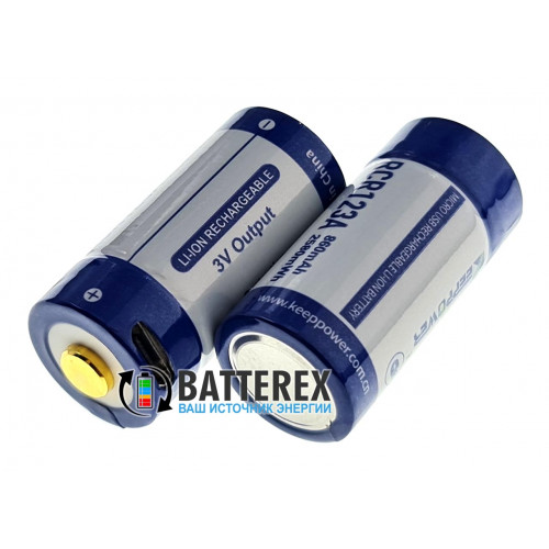 16340 CR123A Keeppower 860mah 3,0V Protected micro USB - с защитой и зарядкой от USB