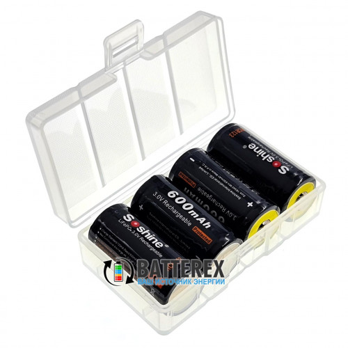 16340 CR123A Soshine 600mah 3,0V LiFePO4 Protected с защитой
