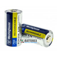 16340 CR123A Westinghouse 750mah 3.7V 2A Button Top без захисту