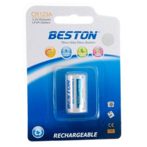 16340 CR123A Beston 600mah 3,0V LiFePO4