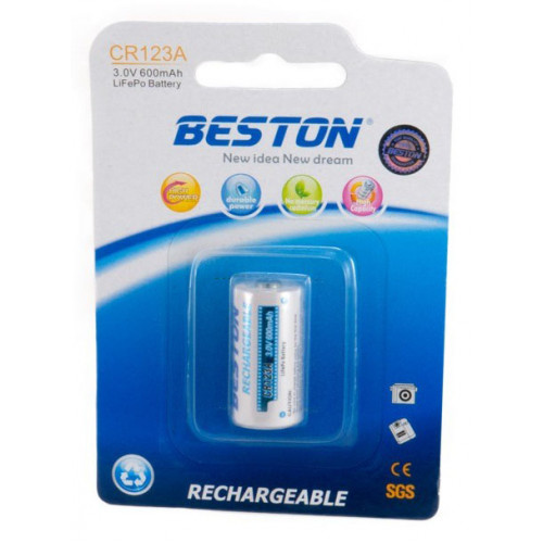 16340 CR123A Beston 600mah 3,0V LiFePO4