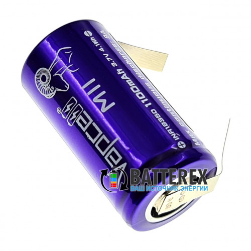 18350 Vapcell M11 INR 1100mah 3.6V 9A високотоковий під пайку