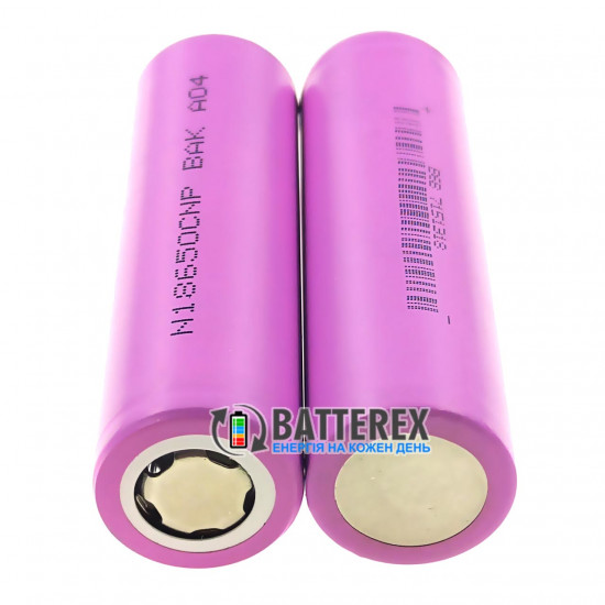 Акумулятор високотоковий 18650 BAK N18650CNP 2500mAh 3.6V 30A - постійний струм до 30A