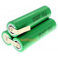 Сборка 3S 11.1-12.6V 20A 2500mah из 3х аккумуляторов 18650 Samsung 25R для шуруповёрта (треугольная)