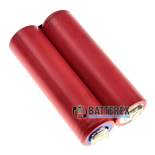 Сборка 2S 7.4V 10A 3500mah из 2х аккумуляторов 18650 Sanyo NCR18650GA