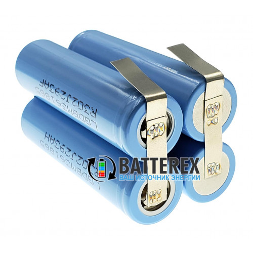 Сборка 2S2P 7.4-8.4V 7200mah из 4х аккумуляторов 18650 LG M36 3600mah 10A