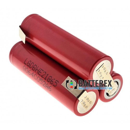 Сборка 18650 3S 12V 2500mah высокотоковая 20A из 3х аккумуляторов 18650 LG HE2 треугольная