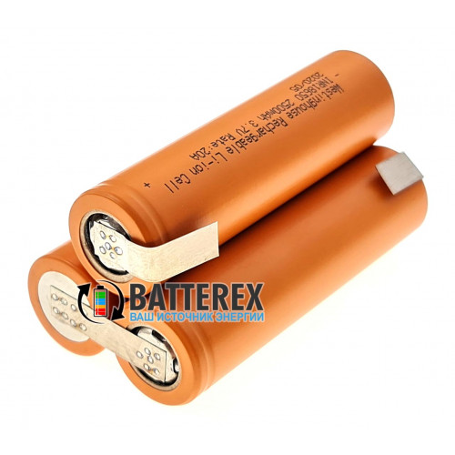 Сборка 3S 11.1-12.6V 20A 2500mah из 3х аккумуляторов 18650 Westinghouse 2500mah 20A для электроинструмента (треугольная)