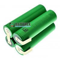 Сборка 18650 4S 14.8-16.8V 30/60A 2600mah из 4х аккумуляторов 18650 Sony Murata VTC5 (прямоугольная)