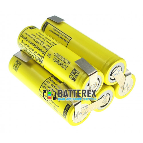 Сборка 5S 18.5-21V 20A 2500mah из 5 аккумуляторов 18650 LG HE4 для шуруповёрта