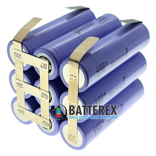 Сборка 3S 3P 12V 8700mah из 9 аккумуляторов 18650 Samsung 29E
