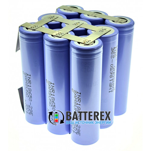 Сборка 3S 3P 12V 8700mah из 9 аккумуляторов 18650 Samsung 29E