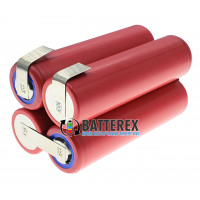 Сборка 4S 14.8-16.8V 10A 3500mah из 4х аккумуляторов 18650 Sanyo NCR18650GA (прямоугольная)