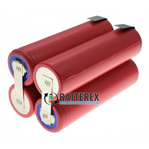 Сборка 4S 14.8-16.8V 10A 3500mah из 4х аккумуляторов 18650 Sanyo NCR18650GA (прямоугольная)