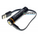 Акумулятор 18650 з зарядкой від USB Beston 3500mah 3,7V Protected із захистом + кейс для зберігання та зарядний кабель