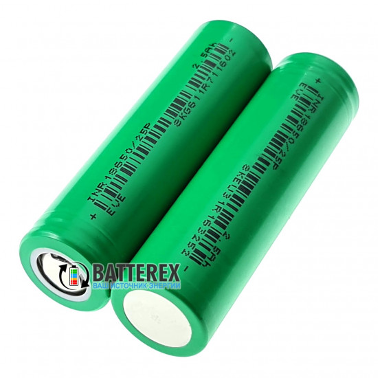 Акумулятор високострумовий 18650 EVE INR18650 25P 2500mAh 3.6V - постійний струм до 30A