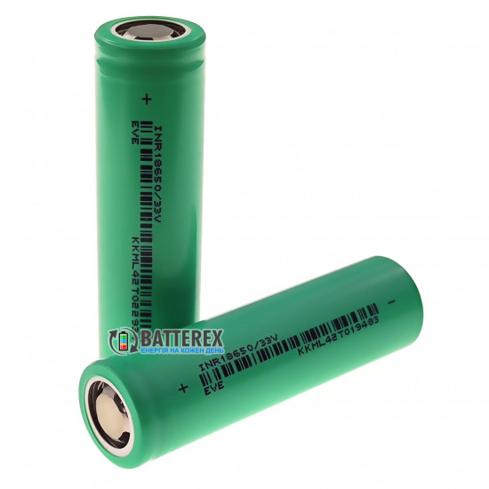 Аккумулятор літій-іонний 18650 EVE INR18650-33V 3200mAh 3.6V 10A