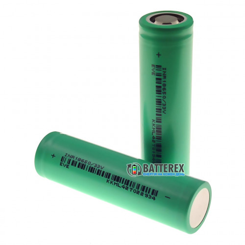 18650 EVE INR18650-33V 3200mAh 3.6V 10A без захисту