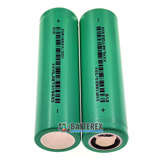 Аккумулятор літій-іонний 18650 EVE INR18650-33V 3200mAh 3.6V 10A