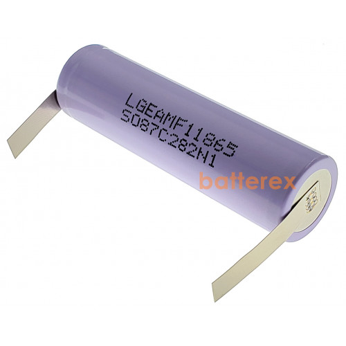 18650 LG INR18650 MF1 2150mah 3,6V 10A - с выводами под пайку - оригинал-Корея