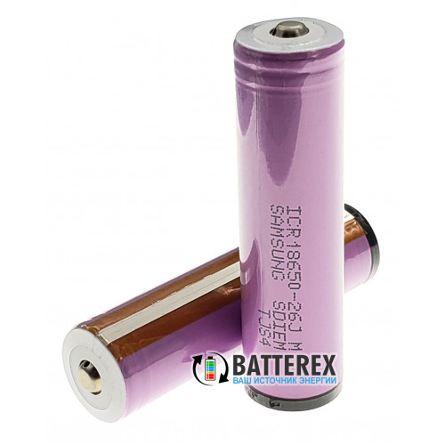18650 Samsung 26J 2600mah 3,7V с защитой (Protected) Made in Korea