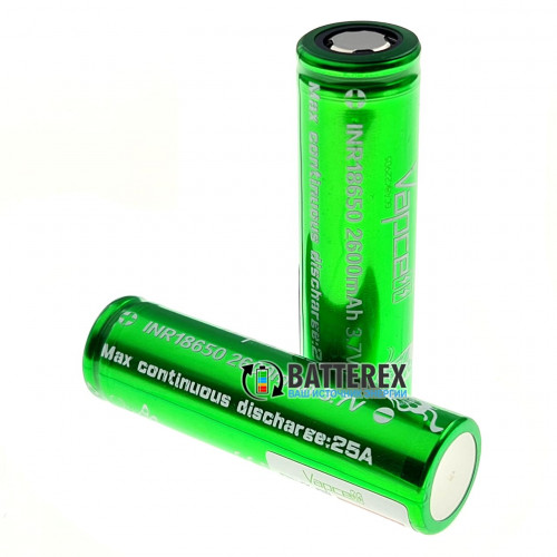 18650 Vapcell INR18650 2600mah 3.7V 25A высокотоковый