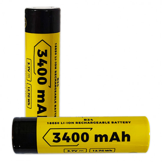 Акумулятор 18650 із виступаючим контактом плюс Vapcell INR B34 3400mah 3.6V 10A без захисту