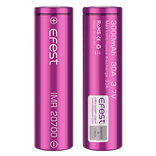 20700 Efest IMR 3000mah 30A 3,7V высокотоковый без защиты
