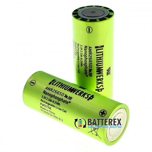26650 Lithium Werks ANR26650M1-B Nanophosphate LiFePO4 2500mah 3,3V 50A/120A высокотоковый