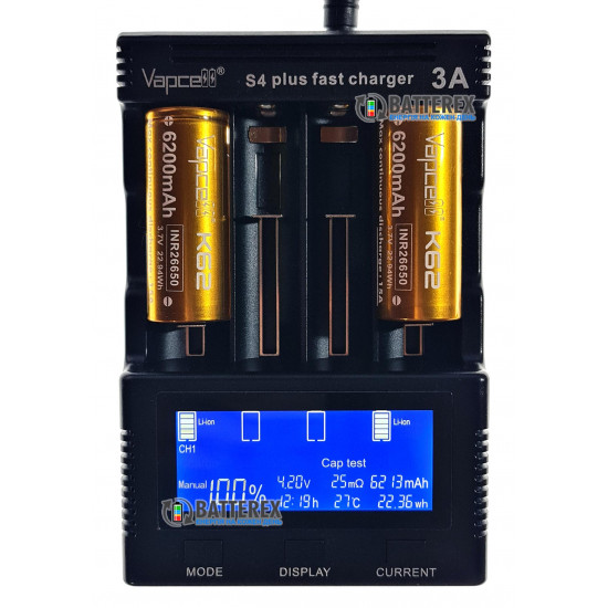 Акумулятор 26650 високотоковий Vapcell 6200mah 3,7V 15A без плати захисту