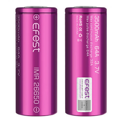 26650 Efest IMR 3500mah 64A 3,7V высокотоковый без защиты