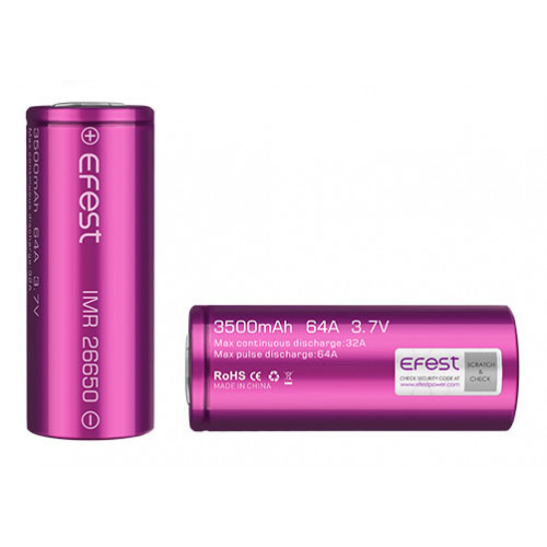26650 Efest IMR 3500mah 64A 3,7V высокотоковый без защиты