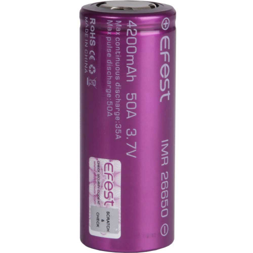 26650 Efest IMR 4200mah 50A 3,7V высокотоковый без защиты