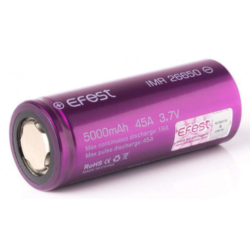 26650 Efest IMR 5000mah 45A 3,7V высокотоковый без защиты