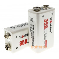 Soshine 9V 350mah - аккумулятор Крона NiMH максимальной ёмкости