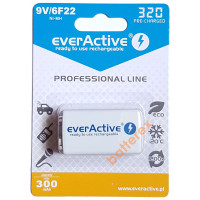 EverActive 9V 320mah - аккумулятор Крона NiMH с высокой ёмкостью и низким саморазрядом