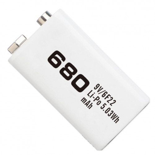 Soshine Li-7.4V-680 680 mah - акумулятор Крона Li-Po із високою ємністю та низьким саморозрядом