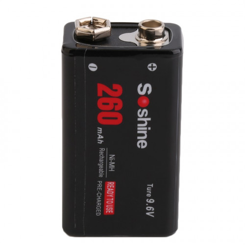 Soshine 9.6V 260mah - аккумулятор Крона NiMH c повышенным напряжение для чувствительных к напряжению устройств