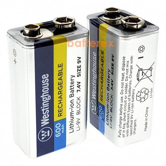 Аккумулятор Крона Li-Ion Westinghouse 9V 600mah