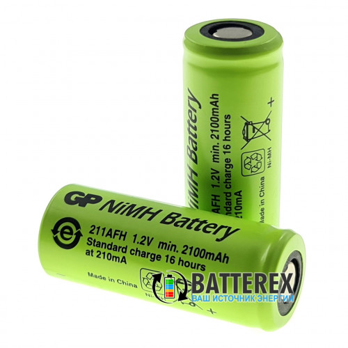 4/5 A GP 2100mah 1.2V 211AFH NiMH Flat Top технический аккумулятор