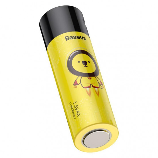 Аккумуляторы AA Li-ion Baseus 1920mah 1.5V с зарядкой от USB - поштучно