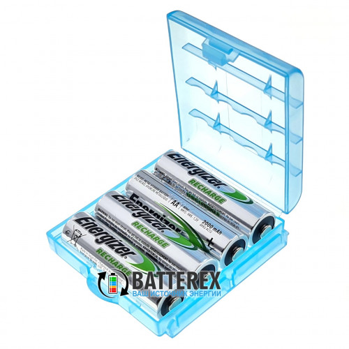 AA Energizer Power Plus 2000 mah Pre-Charged - 4 шт. в пластиковом боксе - Оригинал, Япония - 2020 год