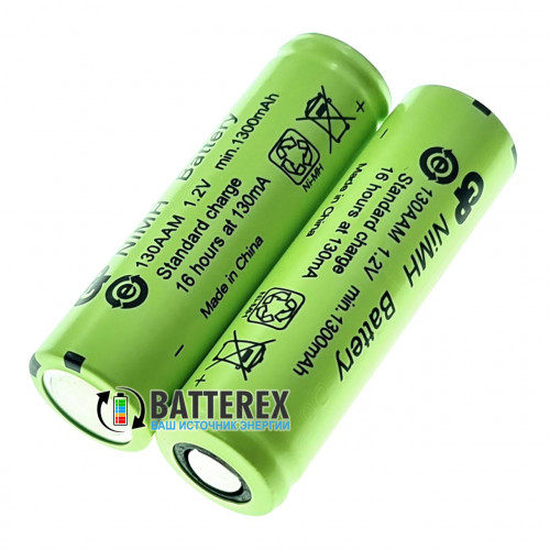 AA GP 1300mah 130AAM NiMH Flat Top технический аккумулятор